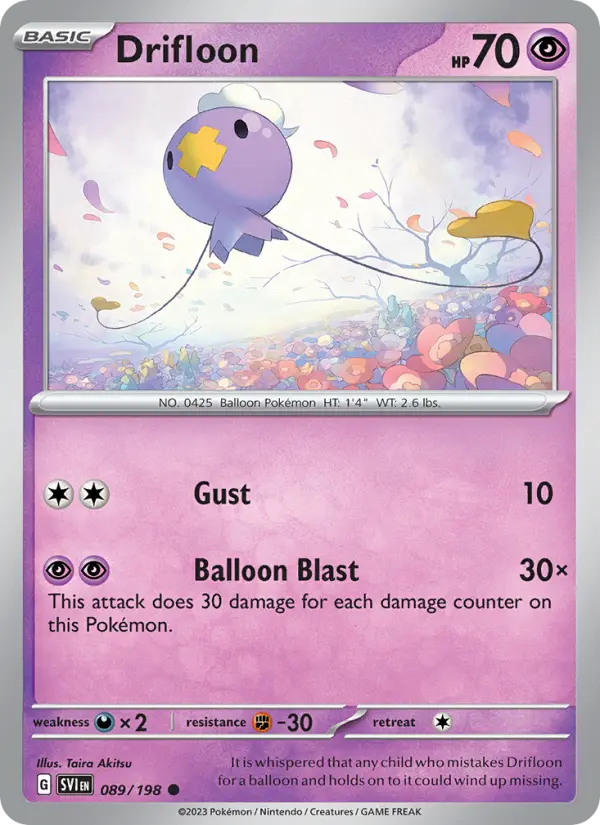 Drifloon — Scarlet & Violet card #089