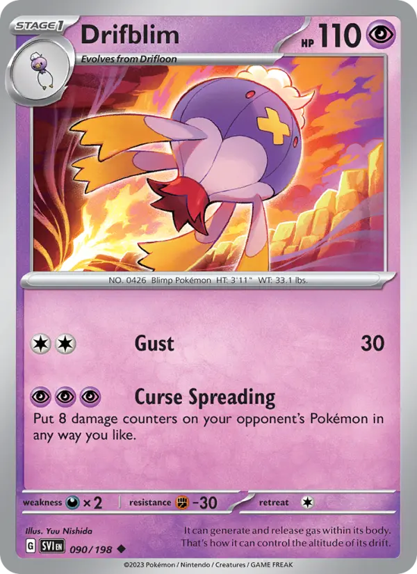 Drifblim — Scarlet & Violet card #090