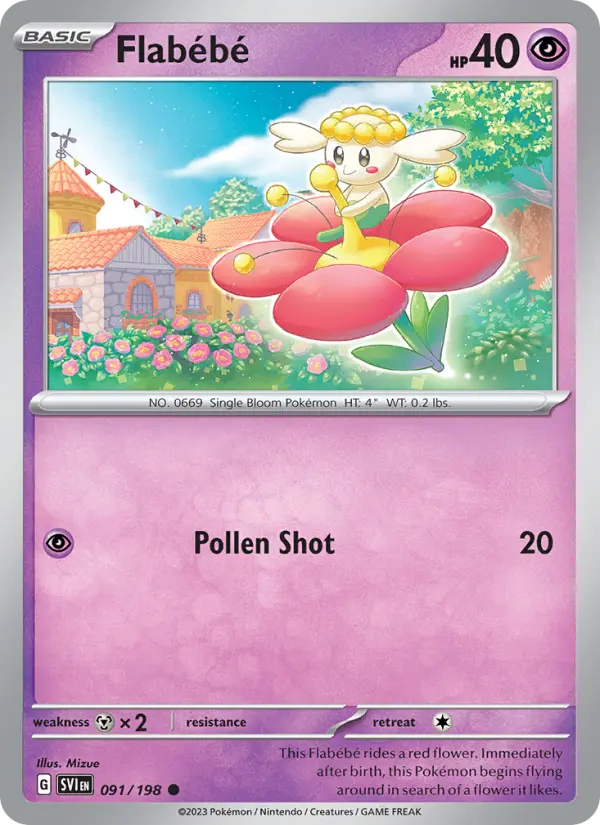 Flabébé — Scarlet & Violet card #091