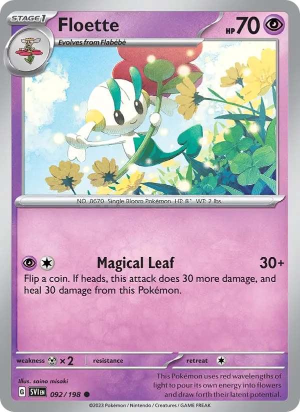 Floette — Scarlet & Violet card #092