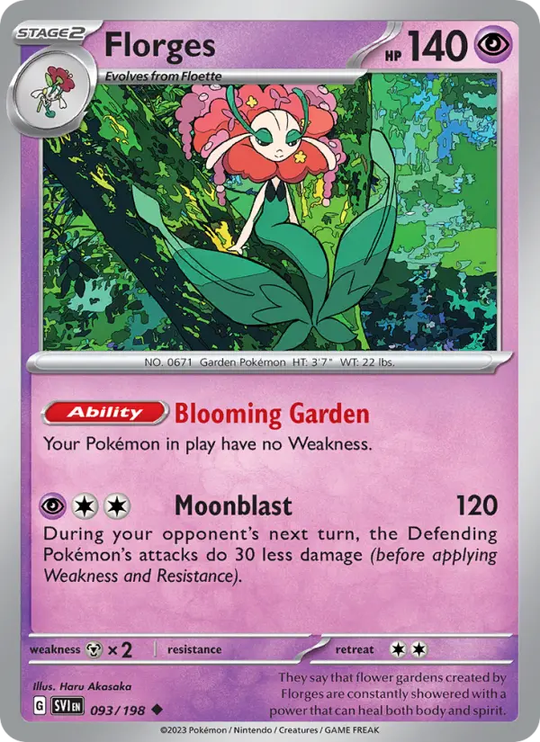Florges — Scarlet & Violet card #093