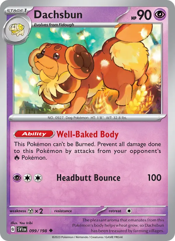 Dachsbun — Scarlet & Violet card #099