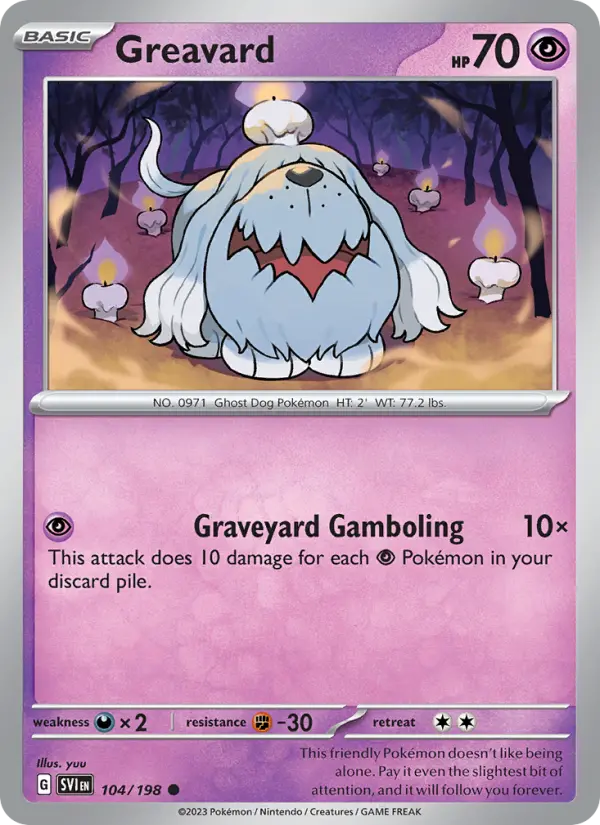 Greavard — Scarlet & Violet card #104