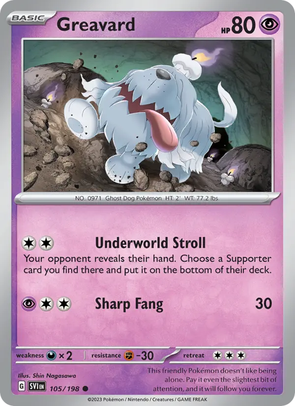 Greavard — Scarlet & Violet card #105