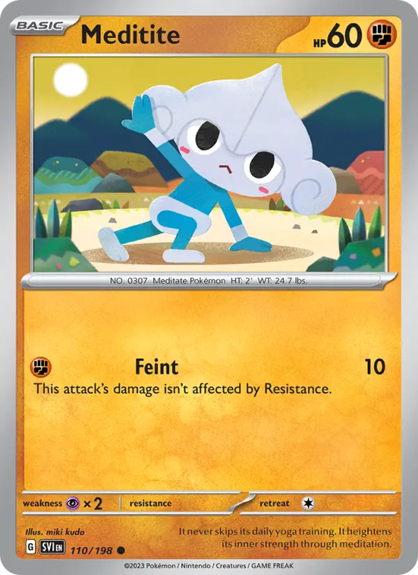 Meditite — Scarlet & Violet card #110