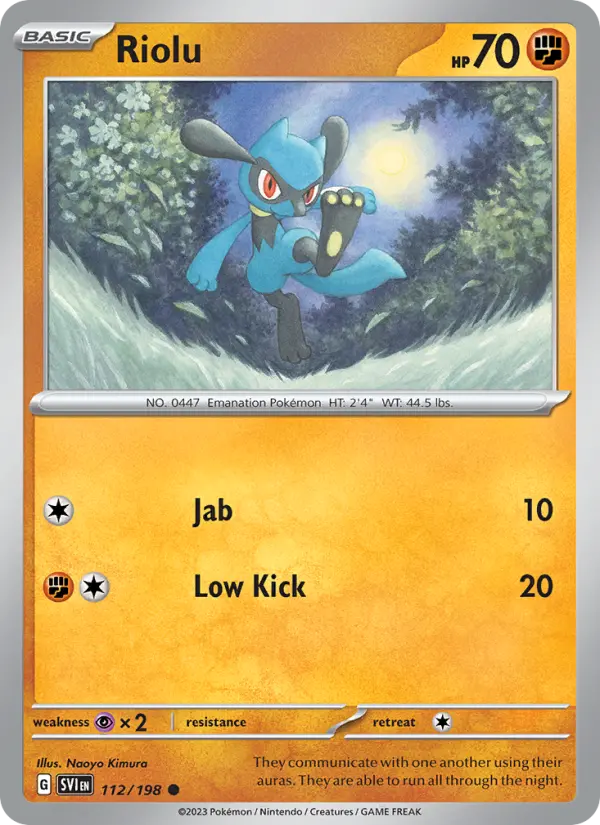 Riolu — Scarlet & Violet card #112