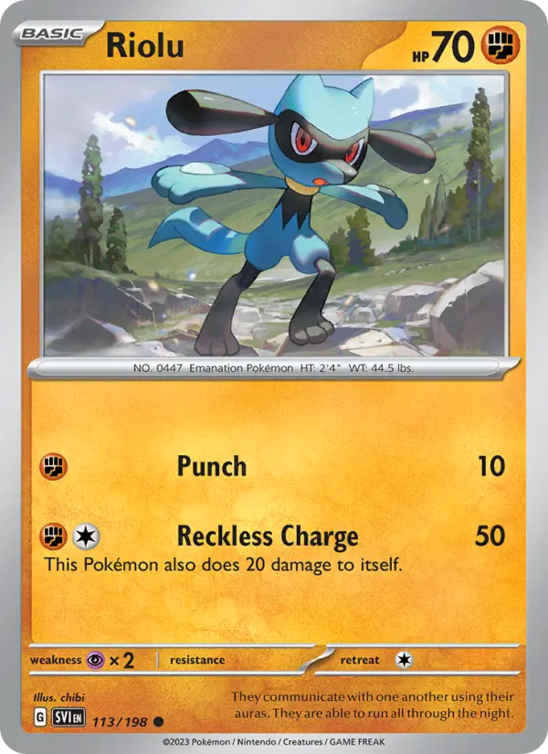 Riolu — Scarlet & Violet card #113