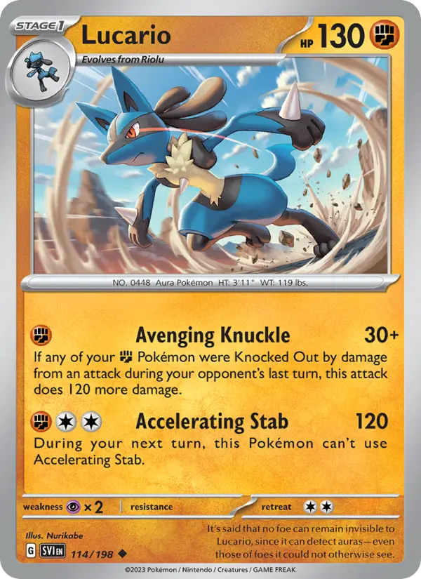 Lucario — Scarlet & Violet card #114