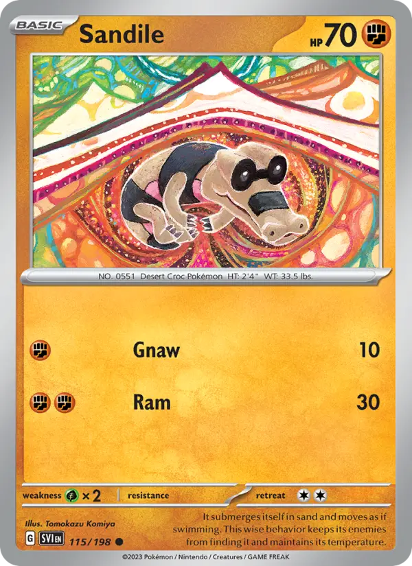 Sandile — Scarlet & Violet card #115