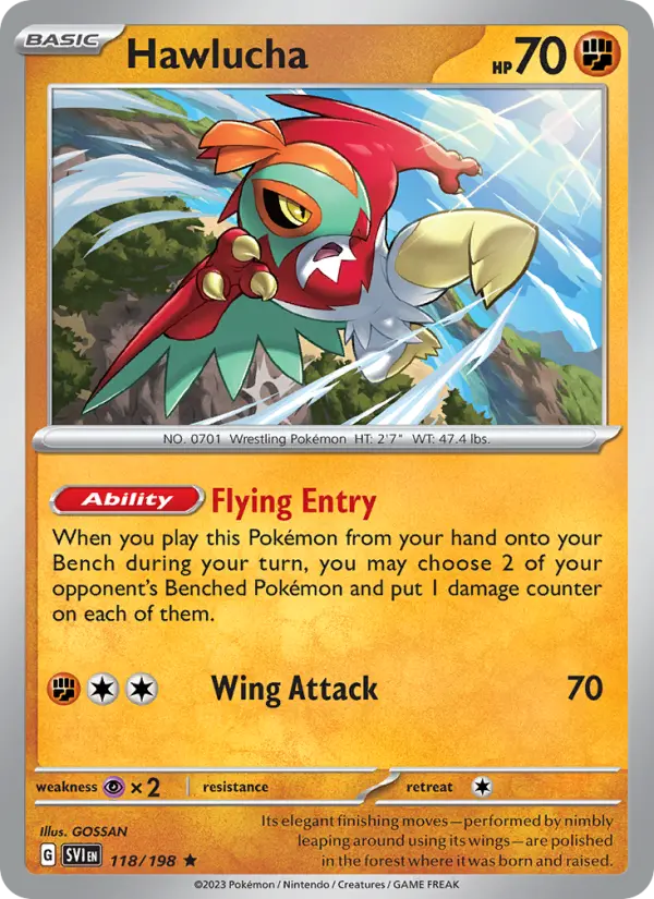 Hawlucha — Scarlet & Violet card #118