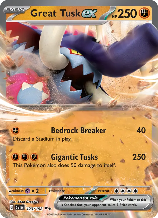 Great Tusk ex — Scarlet & Violet card #123