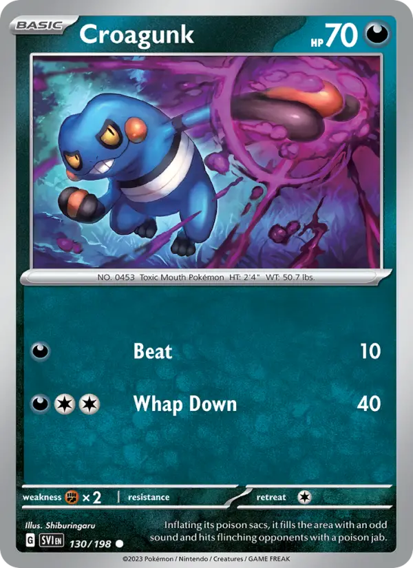Croagunk — Scarlet & Violet card #130