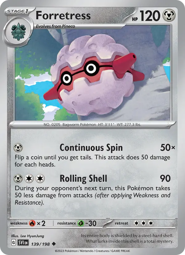 Forretress — Scarlet & Violet card #139