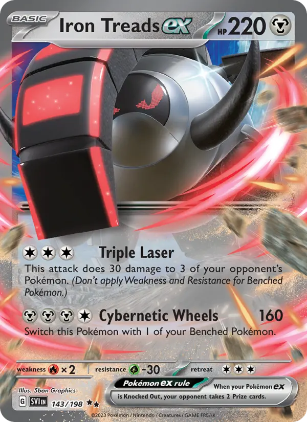 Iron Treads ex — Scarlet & Violet card #143