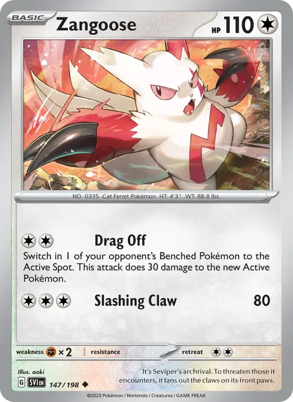 Zangoose — Scarlet & Violet card #147