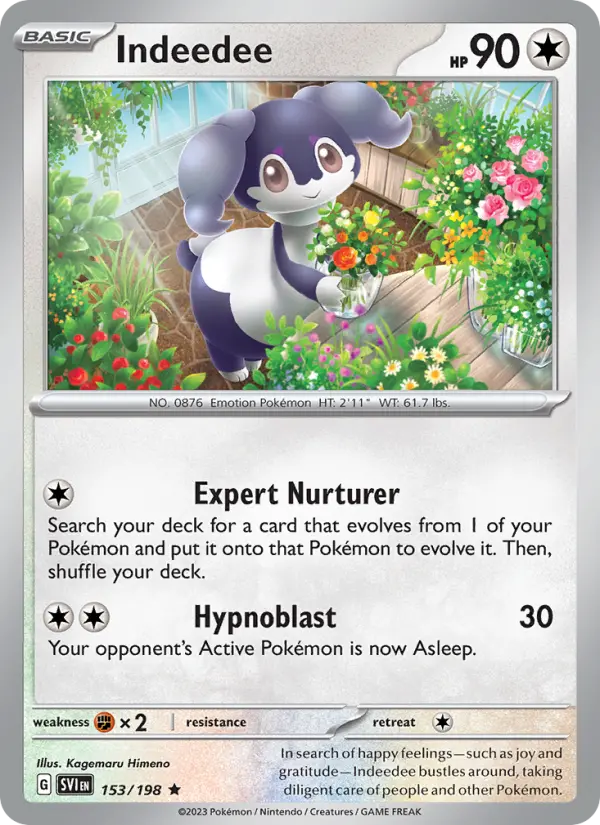 Indeedee — Scarlet & Violet card #153