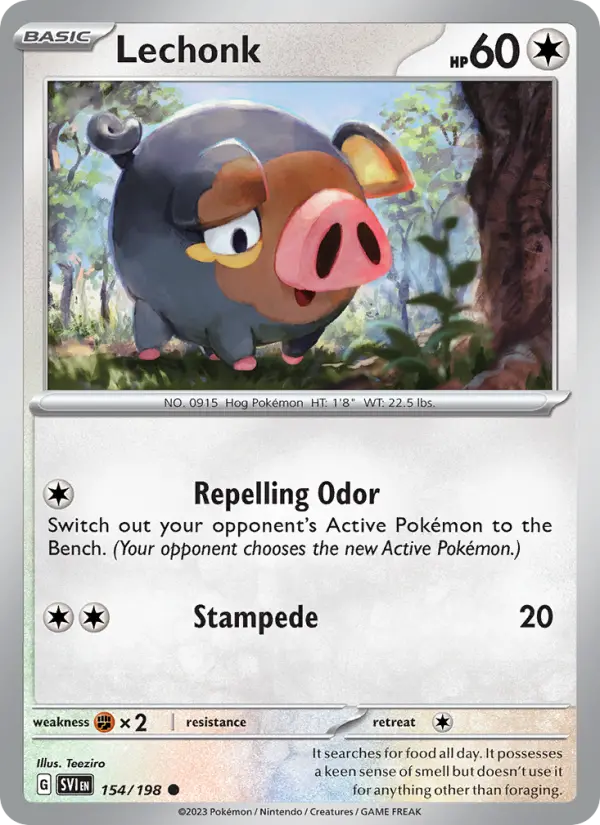 Lechonk — Scarlet & Violet card #154