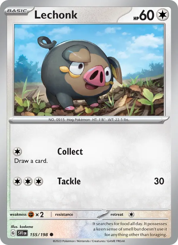 Lechonk — Scarlet & Violet card #155