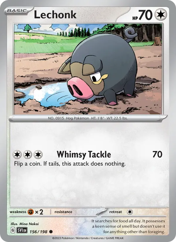 Lechonk — Scarlet & Violet card #156