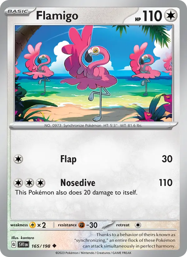 Flamigo — Scarlet & Violet card #165