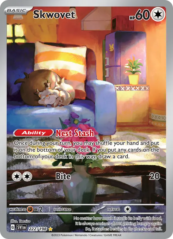 Skwovet — Scarlet & Violet card #222