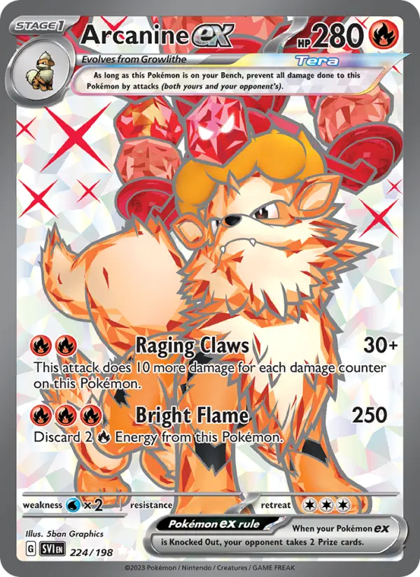 Arcanine ex — Scarlet & Violet card #224