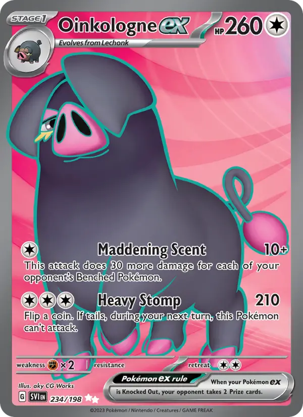 Oinkologne ex — Scarlet & Violet card #234