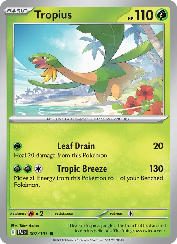 Tropius — Paldea Evolved card #007