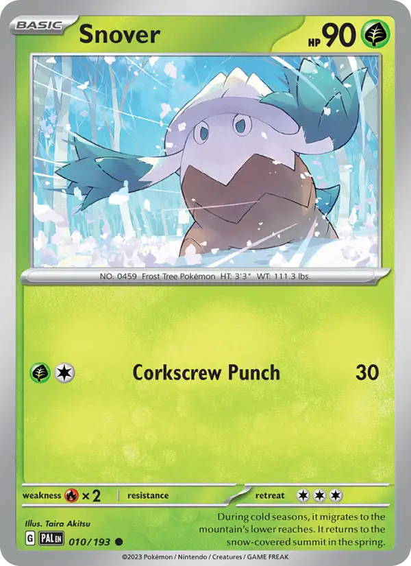 Snover — Paldea Evolved card #010