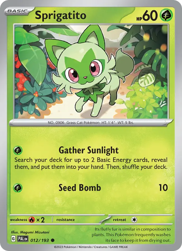 Sprigatito — Paldea Evolved card #012