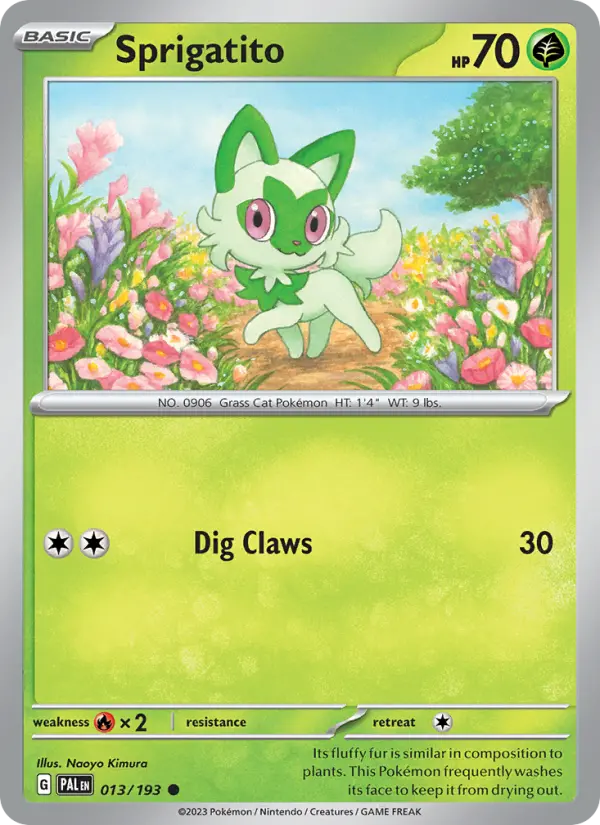 Sprigatito — Paldea Evolved card #013