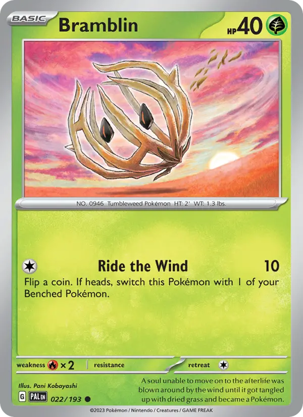 Bramblin — Paldea Evolved card #022