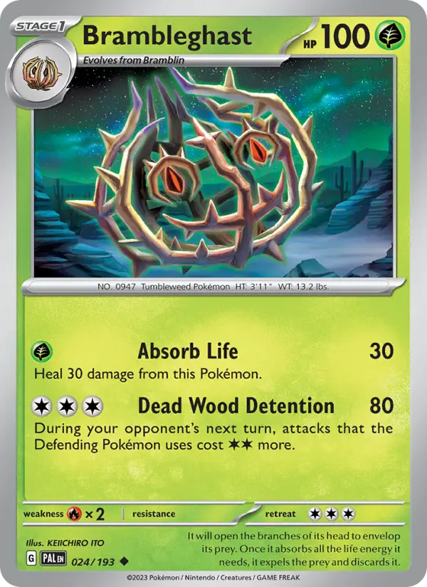 Brambleghast — Paldea Evolved card #024