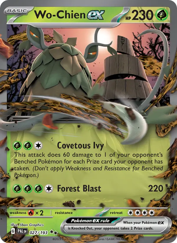 Wo-Chien ex — Paldea Evolved card #027