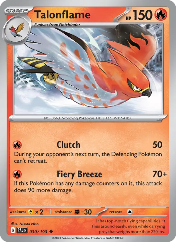 Talonflame — Paldea Evolved card #030