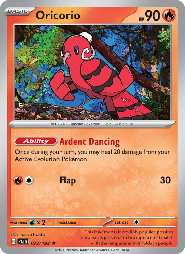 Oricorio — Paldea Evolved card #033