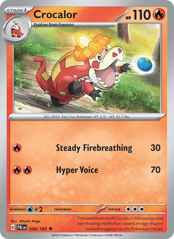 Crocalor — Paldea Evolved card #036
