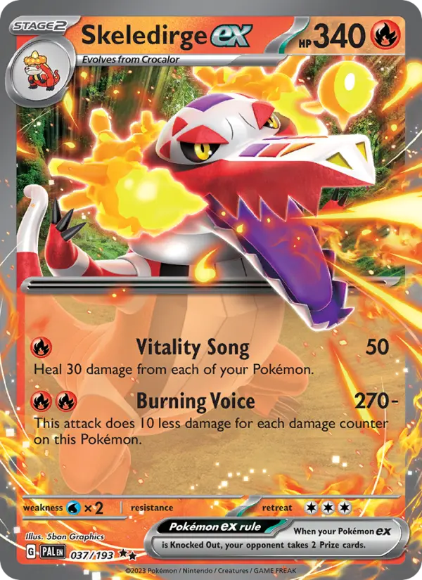 Skeledirge ex — Paldea Evolved card #037