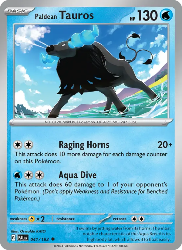 Paldean Tauros — Paldea Evolved card #041