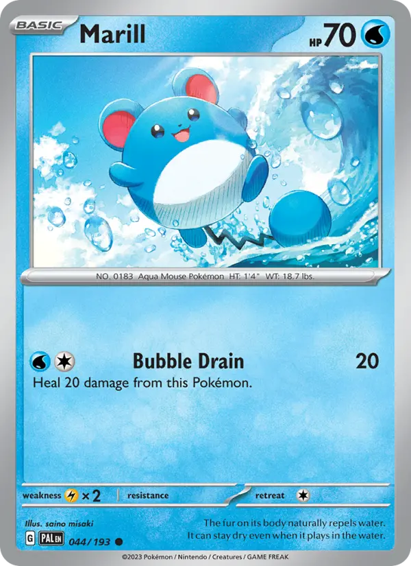 Marill — Paldea Evolved card #044