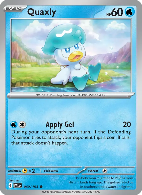 Quaxly — Paldea Evolved card #049