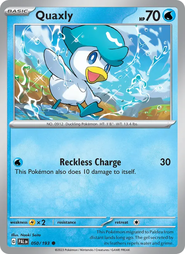 Quaxly — Paldea Evolved card #050