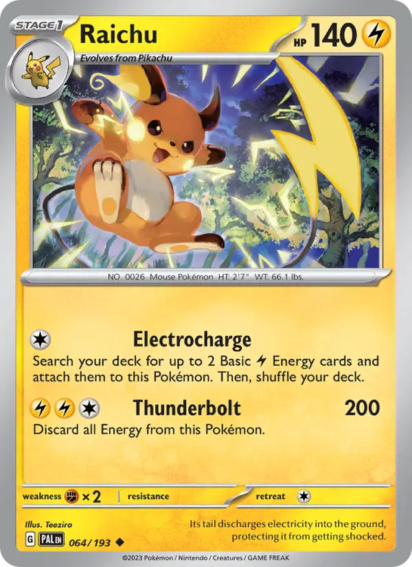 Raichu — Paldea Evolved card #064