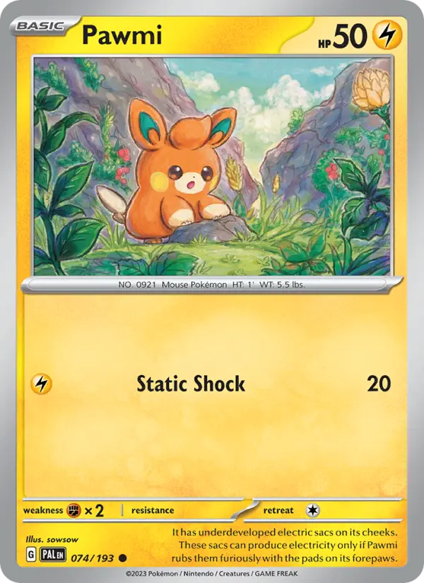 Pawmi — Paldea Evolved card #074
