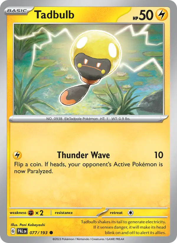 Tadbulb — Paldea Evolved card #077