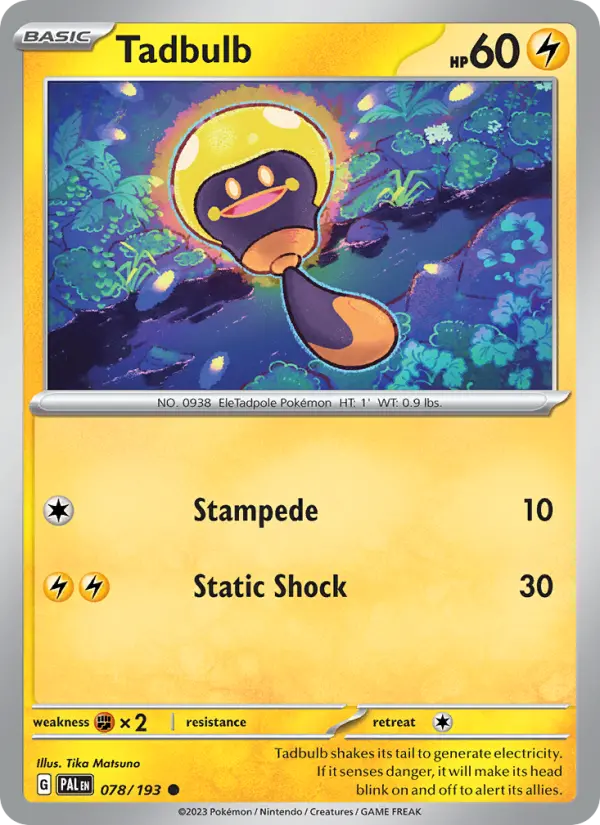 Tadbulb — Paldea Evolved card #078