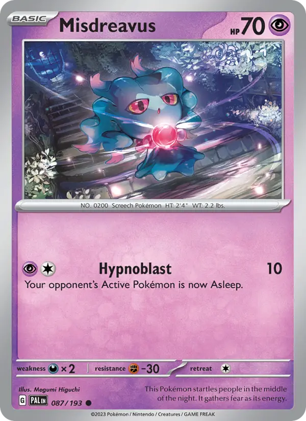 Misdreavus — Paldea Evolved card #087