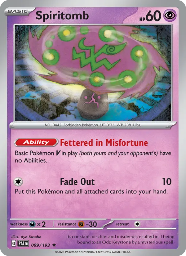 Spiritomb — Paldea Evolved card #089