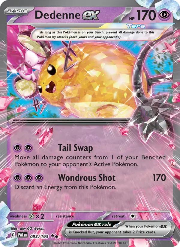 Dedenne ex — Paldea Evolved card #093