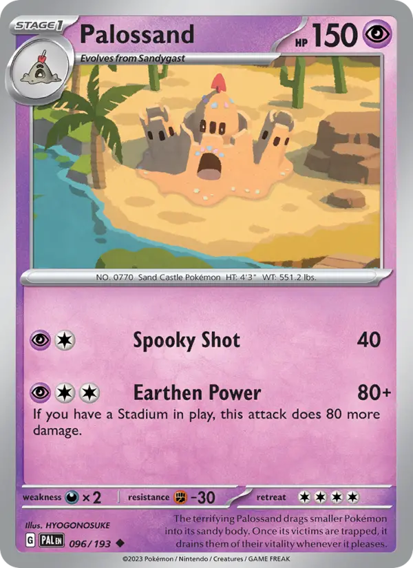 Palossand — Paldea Evolved card #096